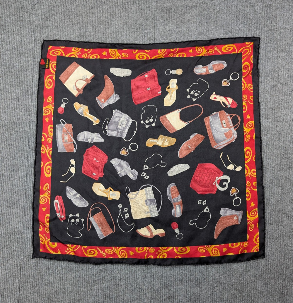 Brighton Silk Scarf Square Novelty Designer Fashion Shoes Bags Accessories Glam